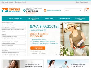 Скриншот сайта Orteka.Ru
