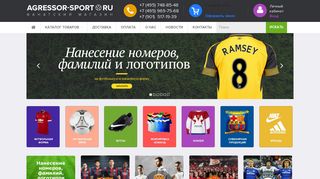 Скриншот сайта Agressor-sport.Ru