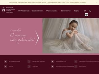 Скриншот сайта Balletacademy.Ru