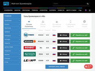 Скриншот сайта Bookmaker-ratings.Ru
