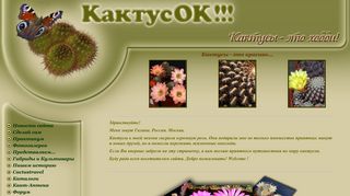 Скриншот сайта Cactusok.Ru