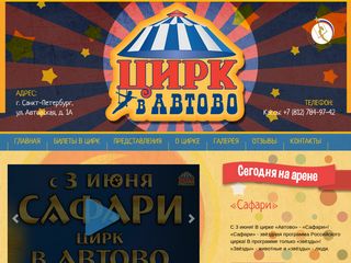 Скриншот сайта Circus-avtovo.Ru