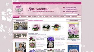 Скриншот сайта Domfialki.Ru