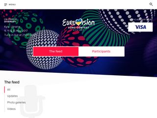 Скриншот сайта Eurovision.Tv