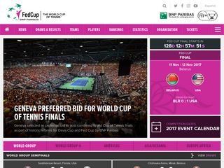 Скриншот сайта Fedcup.Com