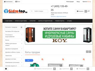 Скриншот сайта Gidro-top.Ru