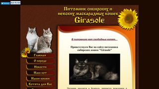 Скриншот сайта Girasole.By