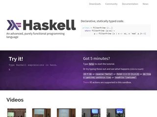 Скриншот сайта Haskell.Org