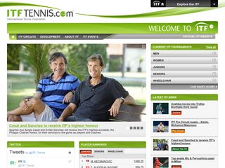 Скриншот сайта Itftennis.Com