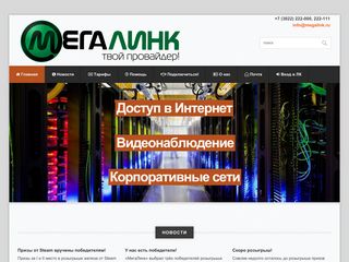 Скриншот сайта Megalink.Ru