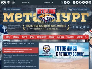 Скриншот сайта Metallurg.Ru