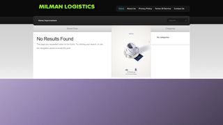 Скриншот сайта Milman-logistics.Com