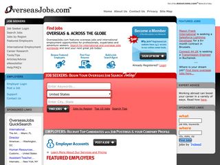 Скриншот сайта Overseasjobs.Com