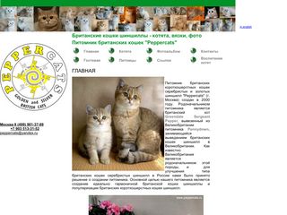 Скриншот сайта Peppercats.Ru