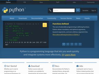 Скриншот сайта Python.Org