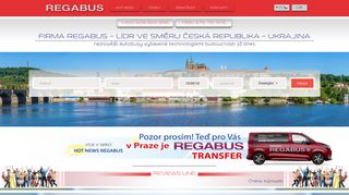 Скриншот сайта Regabus.Cz