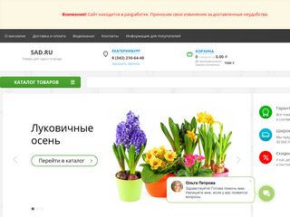 Скриншот сайта Sad.Ru