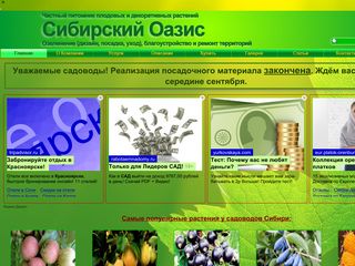 Скриншот сайта Sibirskiy-oazis.Ru