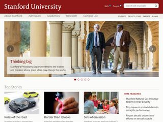 Скриншот сайта Stanford.Edu
