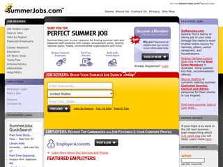 Скриншот сайта Summerjobs.Com