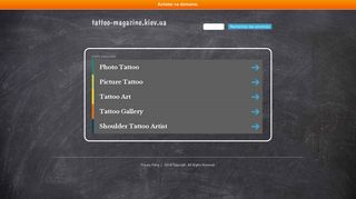 Скриншот сайта Tattoo-magazine.Kiev.Ua