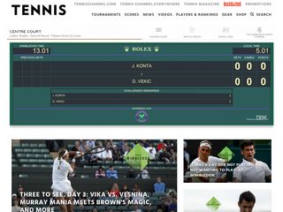 Скриншот сайта Tennis.Com
