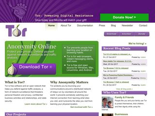 Скриншот сайта Torproject.Org
