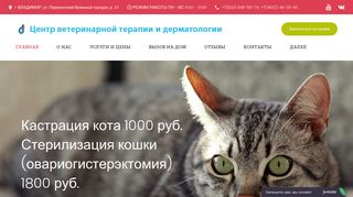 Скриншот сайта Vet-skoray.Ru