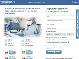 Скриншот сайта Vetmedical.Ru