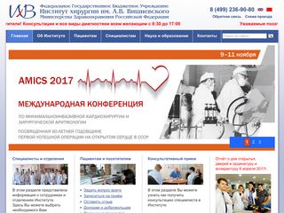 Скриншот сайта Vishnevskogo.Ru