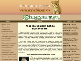 Скриншот сайта Vsookoshkax.Ru