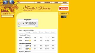 Скриншот сайта Weather.Tomsk.Net