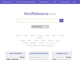 Скриншот сайта Wordreference.Com